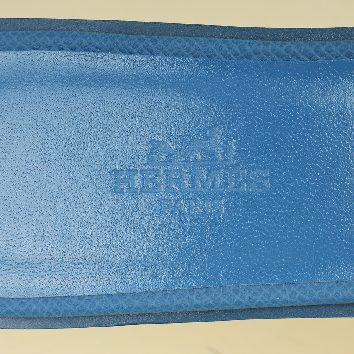 Hermes Bleu Bleuet Oran Sandal 37