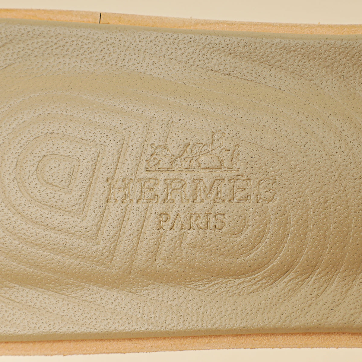 Hermes Gris Chaine d&#39;Ancre Motif Oran Sandals 38