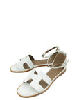 Hermes Blanc Santorini Sandal 38
