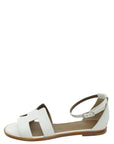 Hermes Blanc Santorini Sandal 38