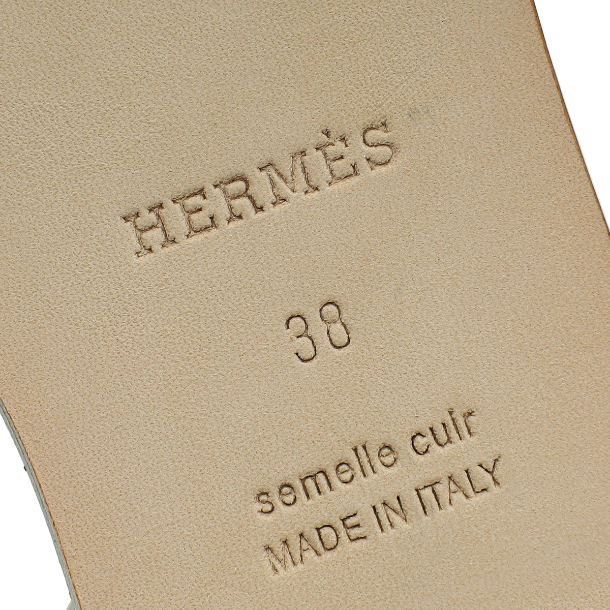 Hermes Blanc Santorini Sandal 38