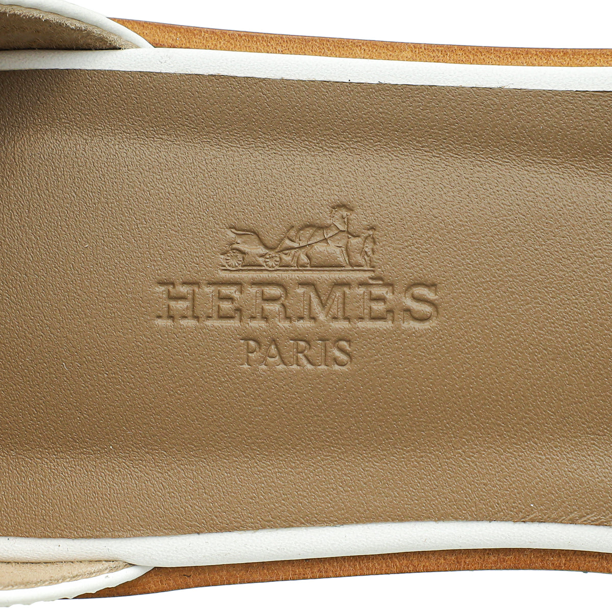 Hermes Blanc Santorini Sandal 38