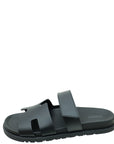 Hermes Noir Chypre Sandals 42