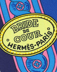 Hermes Indigo Rose Vif Silk Bride de Cour Twilly