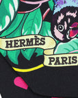 Hermes Black Vert Rose Vif Silk Jungle Love Love Twilly