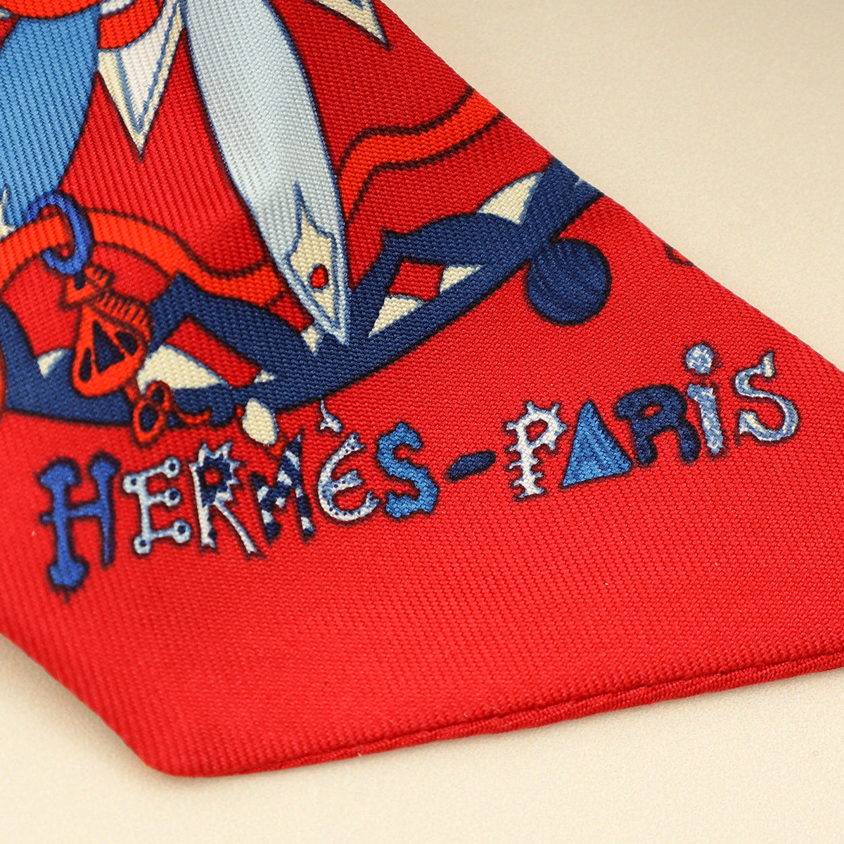 Hermes Tricolor La Folle Parade Silk Twilly