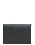 Hermes Noir Calvi Duo Compact Mysore Goatskin Card Holder