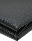 Hermes Noir Calvi Duo Compact Mysore Goatskin Card Holder