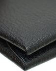 Hermes Noir Calvi Duo Compact Mysore Goatskin Card Holder