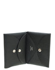 Hermes Noir Calvi Duo Compact Mysore Goatskin Card Holder