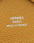 Hermes Caramel Calvi Duo Compact Card Holder