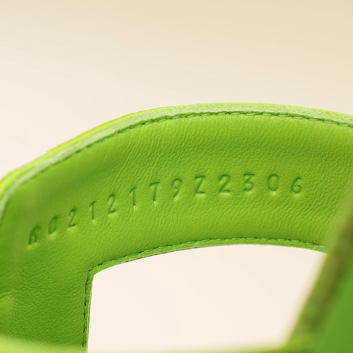 Hermes Vert Absinthe Lizard Oran Sandals 39