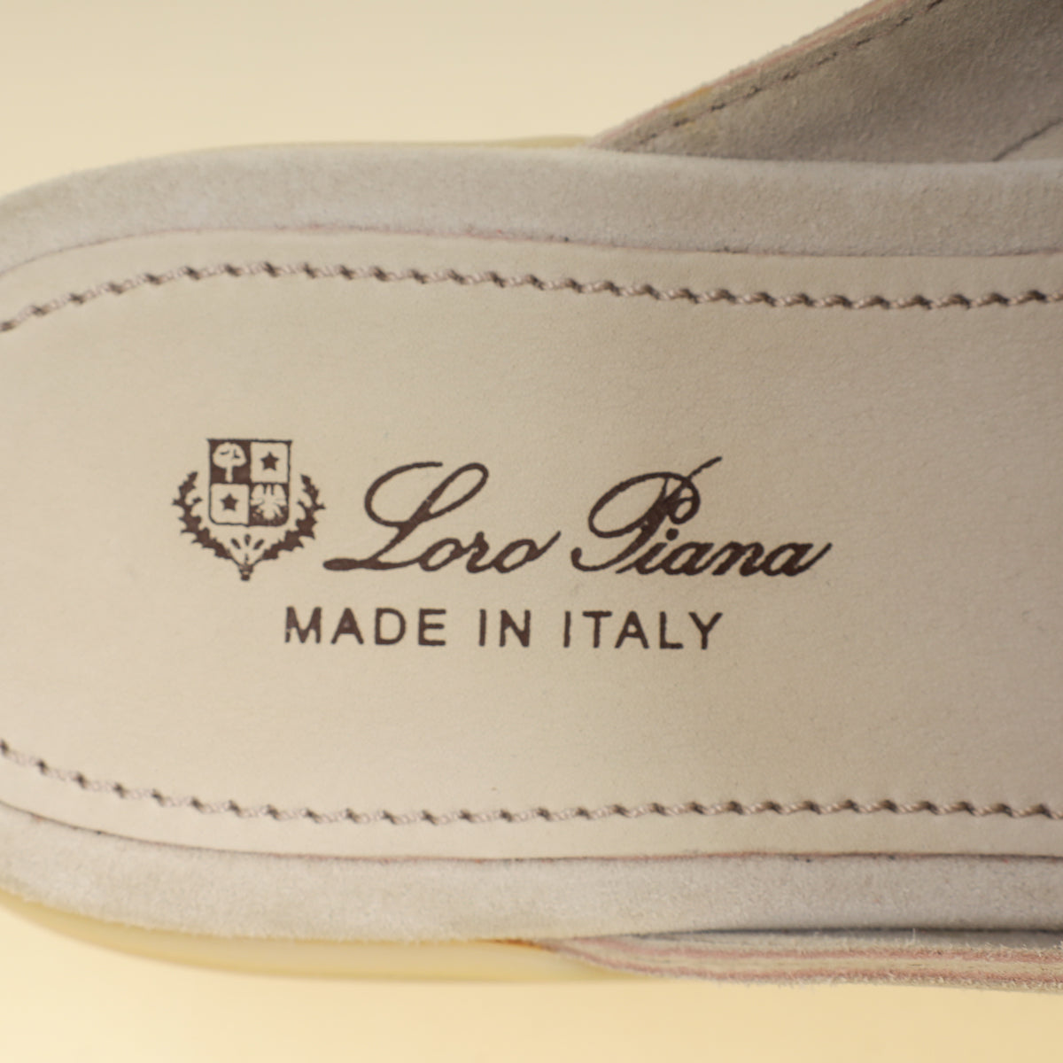 Loro Piana Tapioca Babouche Charms Walk Loafer 39