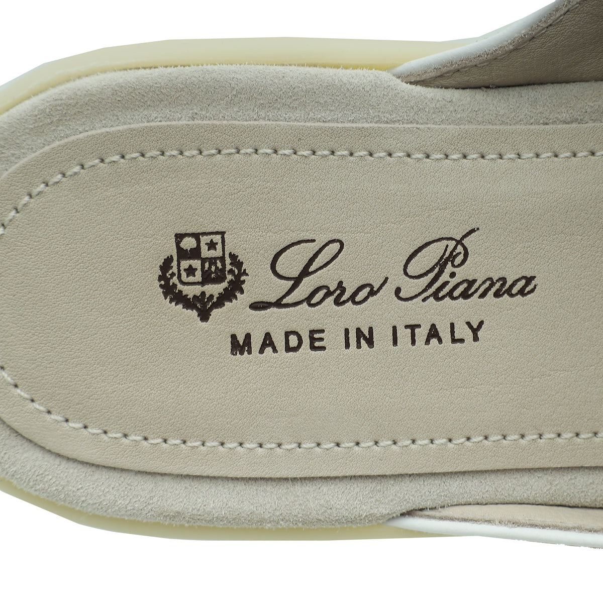 Loro Piana Powder Pearl Charms Walk Babouche Loafer 38.5