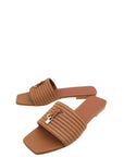 Loro Piana Brown Summer Charm Flat Sandal 39.5