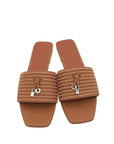 Loro Piana Brown Summer Charm Flat Sandal 39.5