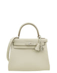 Hermes Gris Pearl Kelly 28 Retourne Bag