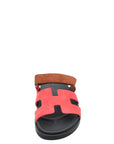 Hermes Bicolor Suede Goatskin Chypre Sandal 39