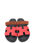 Hermes Bicolor Suede Goatskin Chypre Sandal 39