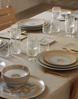 Hermes Porcelain Mosaique Au 24 Gold Dinner Plate (Set of 2)